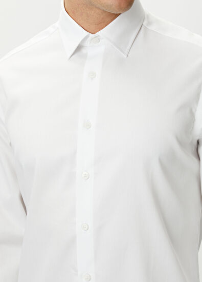 Beymen Club Comfort Fit White Non-Iron Shirt - 5