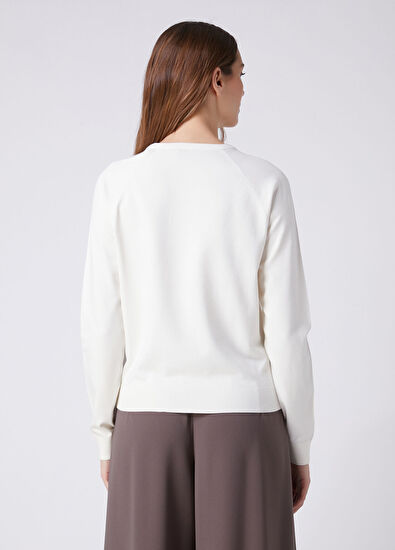 Beymen Club Off-White Button Detailed Sweater - 5