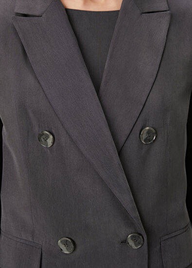 Beymen Club Anthracite Double-Breasted Blazer - 7