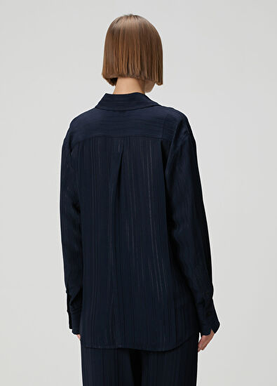 Victoria Beckham Lacivert Gömlek - 4