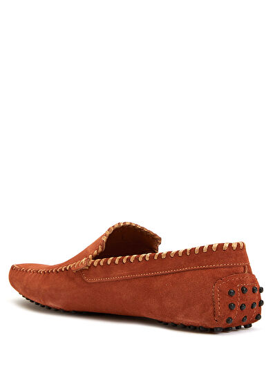 Beymen Club Brick Color Men's Leather Driver - 3