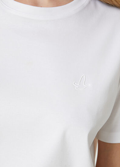 Beymen Club Beyaz Logo Detaylı T-shirt - 5