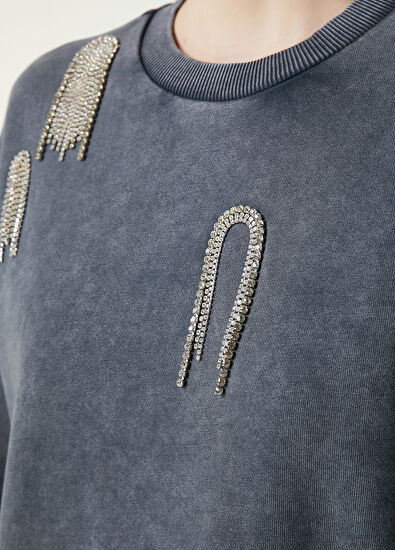 Beymen Club Antrasit Taş Detaylı Sweatshirt - 5