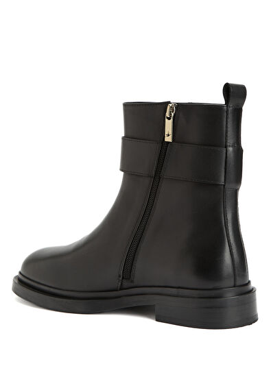 Beymen Club Black Logo Belted Women's Suede Boots - 3