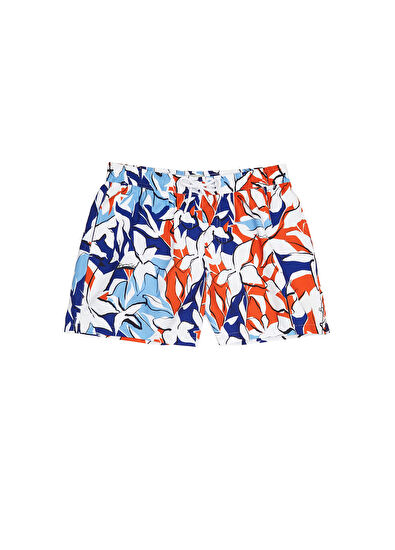 Beymen Club Mavi Turuncu Çiçek Desenli Mayo - 7