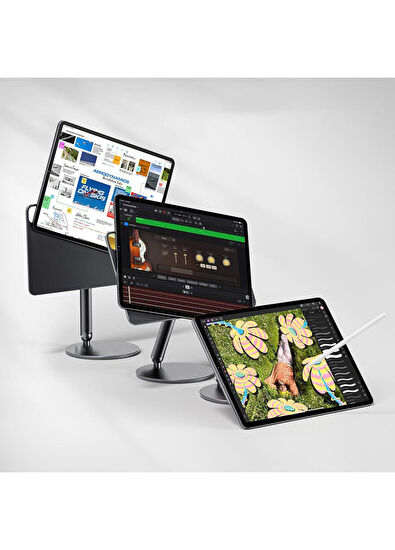 Wiwu Apple iPad Pro 11 2024 360 Derece Dönebilen Magnetik Başlıklı Tablet Standı - 5