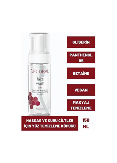 Decubal Basic Repair Onarıcı Yüz Kremi 100 ml + Face Wash Yüz Yıkama Jeli 150 ml +Face Vital Yüz Kremi 50 ml Cilt Bakım Seti - 5