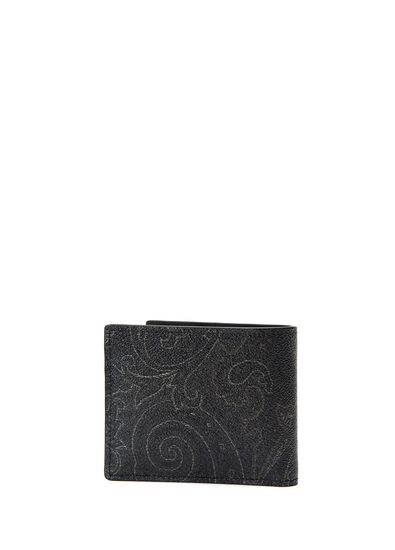 Etro Black Patterned Men's Wallet - 3