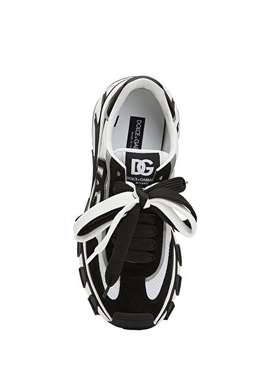 Dolce&Gabbana Country White Black Men's Leather Sneakers - 4