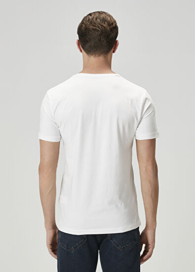 Beymen Club White V-Neck T-Shirt - 5