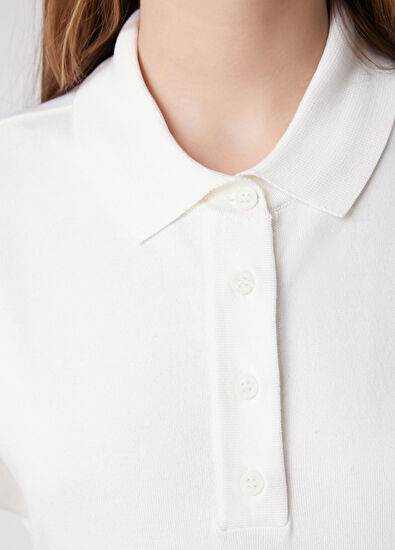 Beymen Club Beyaz Basic Polo Kazak - 6