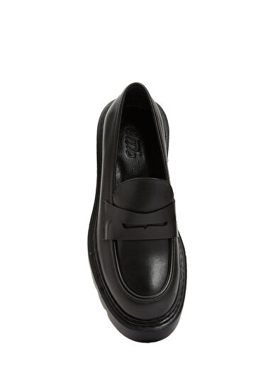 Beymen Club Siyah Bantlı Kadın Deri Loafer - 4
