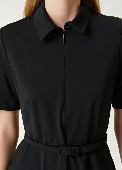 Beymen Club Siyah Midi Elbise - 5