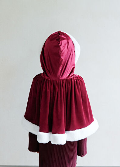 Mimi & Lula Mrs. Claus Kız Çocuk Pelerin Kostüm - 3