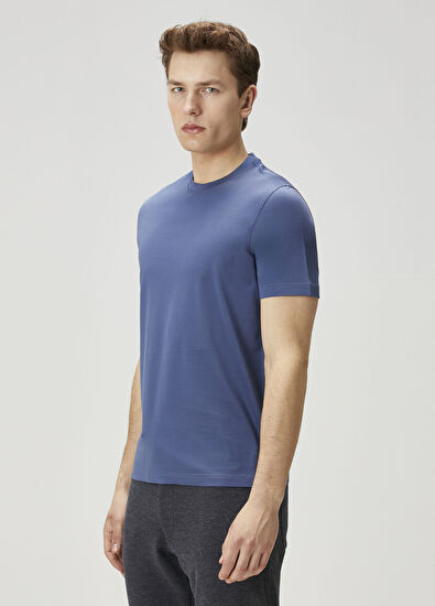Pal Zileri Koyu Mavi Basic T-shirt - 3