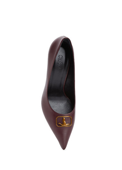 Beymen Club Bordo Deri Stiletto - 4