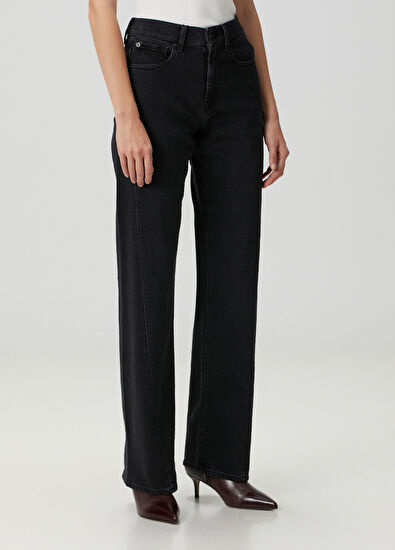 7 For All Mankind Tess Wide Leg Siyah Jean Pantolon - 3