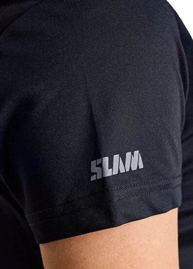 Slam Ws Tech Pique Black Short Sleeve Women's T-Shirt - 4