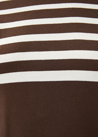 Beymen Club Kahverengi Çizgili Sweatshirt - 7