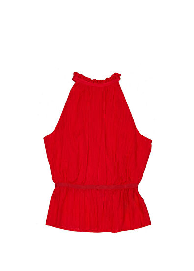 Beymen Collection Kırmızı İpek Bluz - 7