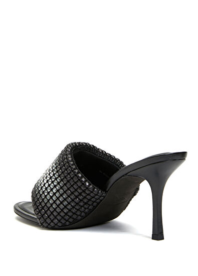 Alexander Wang Heiress Siyah Kadın Topuklu Terlik - 3