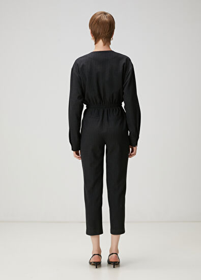 Beymen Club Siyah Çizgili Tulum - 4