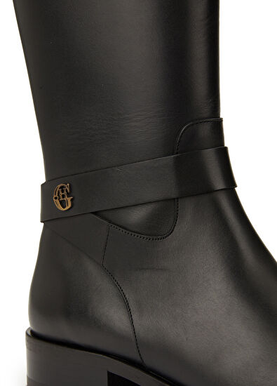Siyah Kadın Deri Çizme - Görsel 8