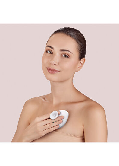 Geske Body Brush Beyaz Yumuşak Silikonlu Vücut Temizleme Fırçası  - 7