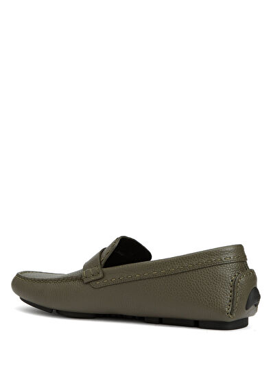 Haki Erkek Deri Driver - Görsel 4