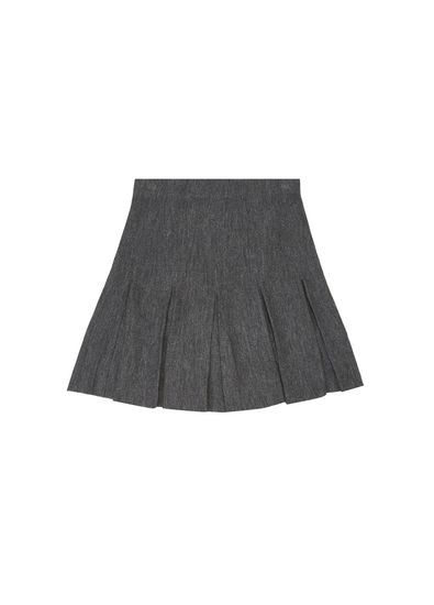 Beymen Club Antrasit Pileli Mini Triko Etek - 5