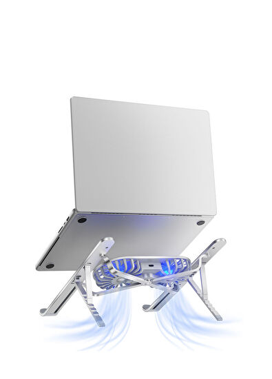 Wiwu S400 Pro Çift Fanlı Işıklı Katlanabilir Laptop Standı - 6