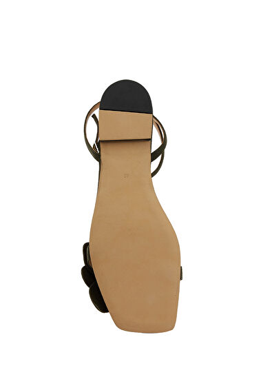 Beymen Club Khaki Womens Leather Sandals - 5