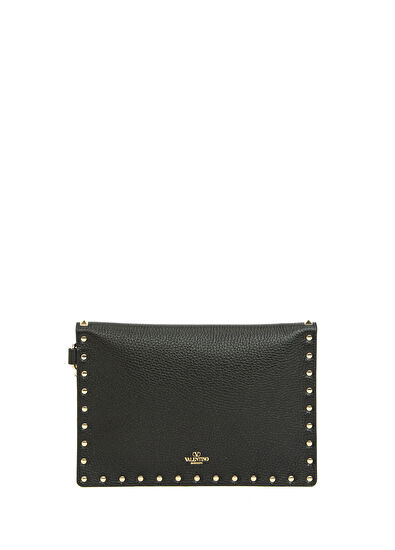 Rockstud Medium Kadın Deri El Portföyü - Görsel 5