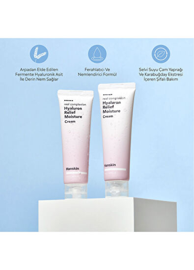 Hanskin Hyaluron Relief Cream Hyaluronic Acid Moisturizing Relaxing Face Cream 50 ml - 4