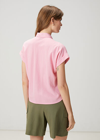 Beymen Club Pink Short Sleeve Pique Shirt - 5