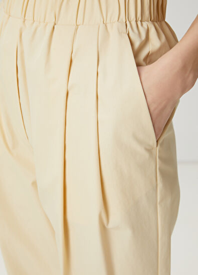 Beymen Club Krem Pileli Poplin Pantolon - 7