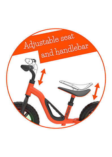 Chillafish Charlie Glow Turuncu Işıklı 2 Tekerlekli 18-48 Ay Çocuk Denge Bisikleti - 5