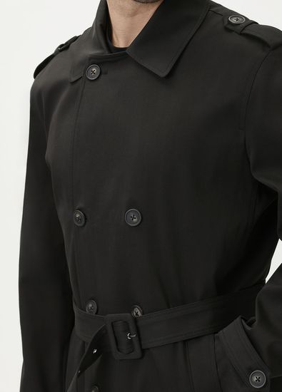 Beymen Club Black Epaulette Overcoat - 5