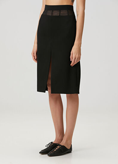 Stella McCartney Siyah Midi Yün Etek - 3