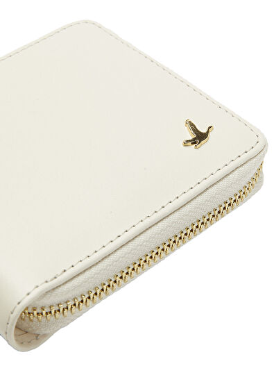 Beymen Club Ekru Küçük Boy Kadın Deri Cüzdan - 5
