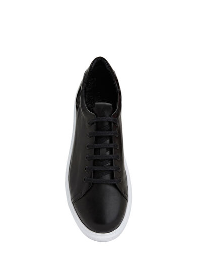 Beymen Club Black White Men's Leather Sneakers - 4