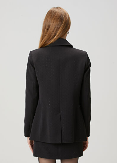 Beymen Club Siyah Taşlı Abiye Blazer Ceket - 6