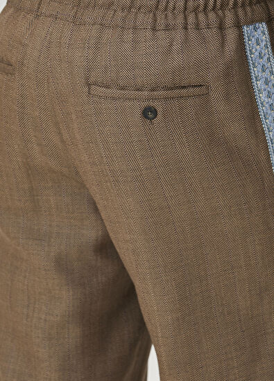 Drôle De Monsieur Kahverengi Beli Kordonlu Yün Eşofman Altı - 5