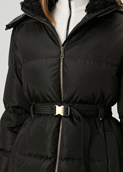 Moncler Briant Siyah Kapüşonlu Mont - 5