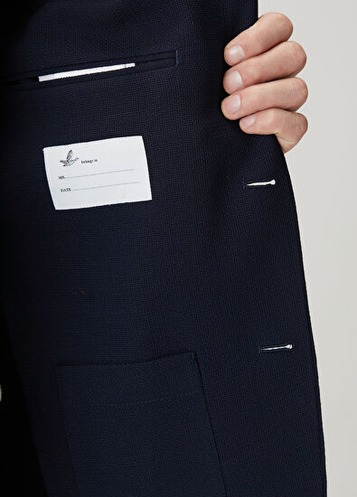 Beymen Club Lacivert İnce Yün Crepe Blazer Ceket - 11