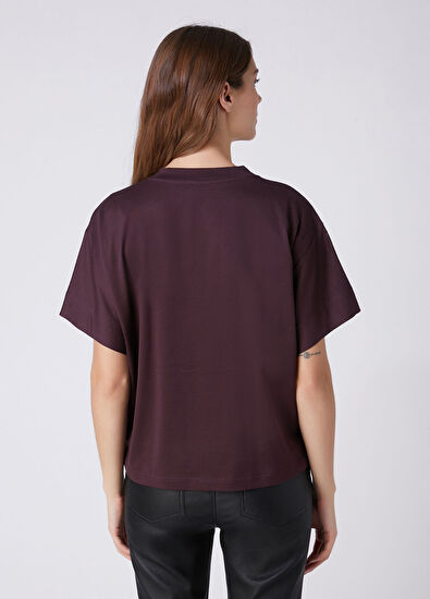 Beymen Club Mürdüm Kuşgözü Detaylı T-shirt - 5