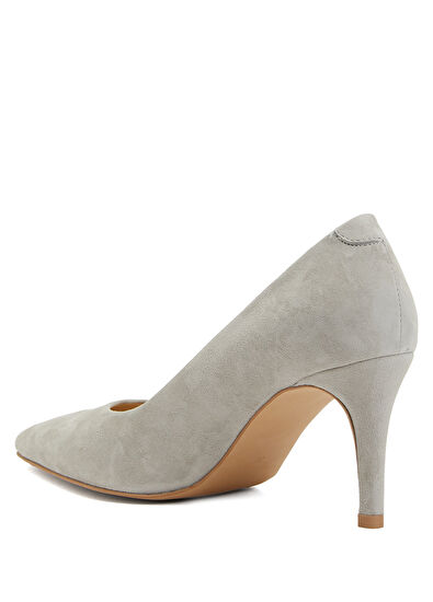 Beymen Club Açık Gri Süet Stiletto - 3
