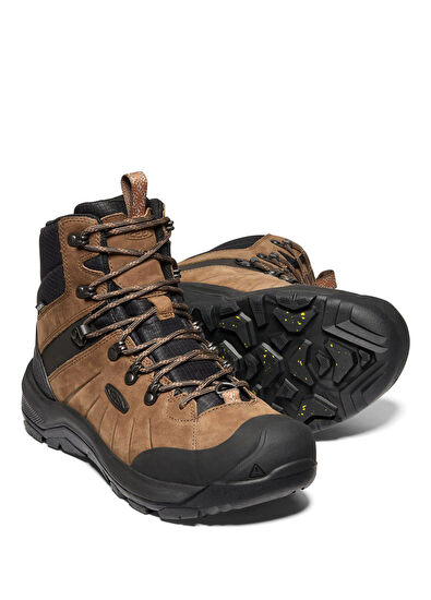 Keen Revel IV Dak Earth Caramel Cafe Fleece Waterproof Men's Boots - 5