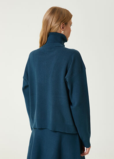 Beymen Club Petrol Fermuarlı Kazak - 6