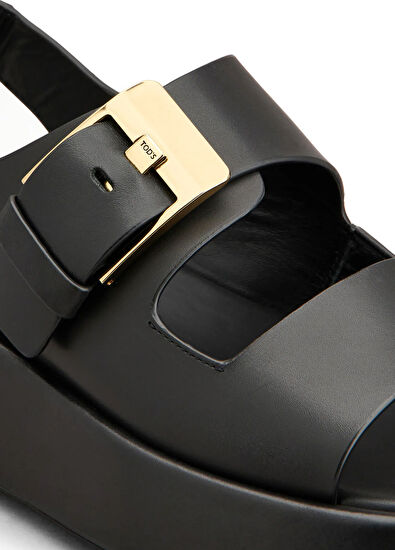 Tod's Black Women's Leather Sandals - 5